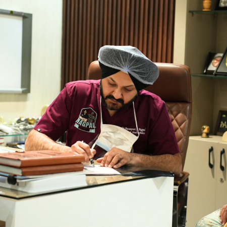 Patient Care in Progress: Doctor Preparing Treatment Notes